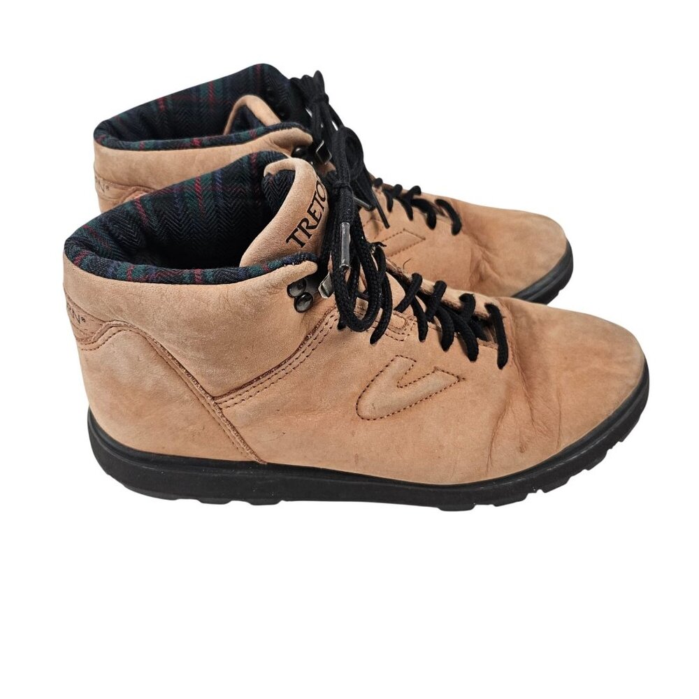 Tretorn Hiking Boots Womens Size 7 Lace Up Trail Shoes Tan Suede Vintage - Picture 5 of 8